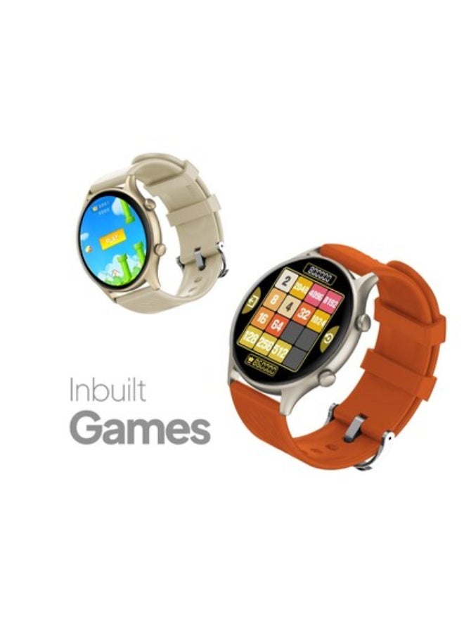 Fire-Boltt Legend Bluetooth Calling with 35.3mm (1.39) Round Dial, Dual Button Technology Smartwatch (Champagne Gold, Free Size) - Image 4